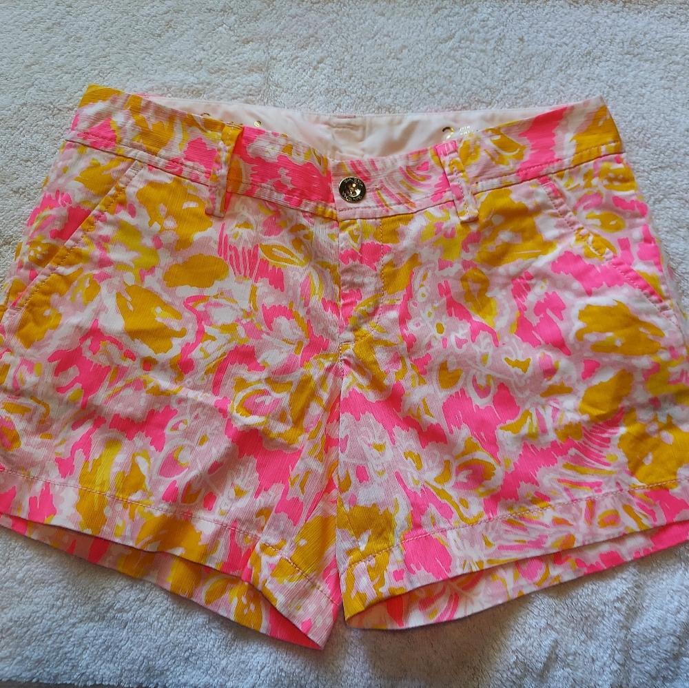 Lilly Pulitzer Callahan Shorts Kir Royal Pink OOH LA LA Size 2